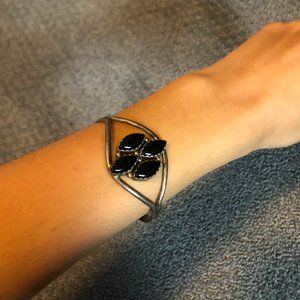 Silver Bracelet with Black details